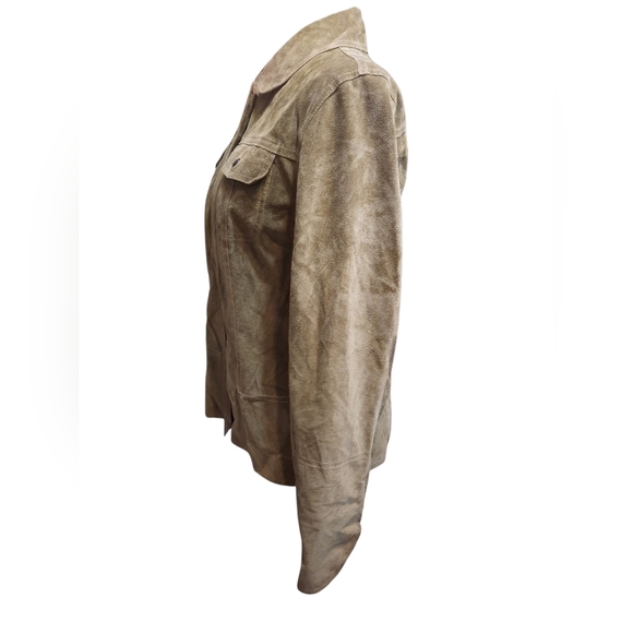 Vintage Classiques Entier Suede Leather Olive Green S - Picture 5 of 11